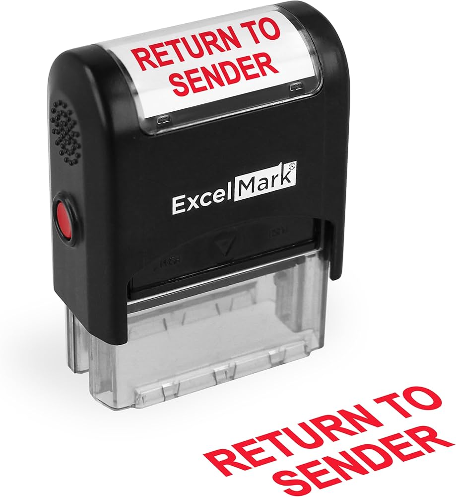 Amazon.co.jp: Return to送信者Self Inkingラバースタンプ – レッド